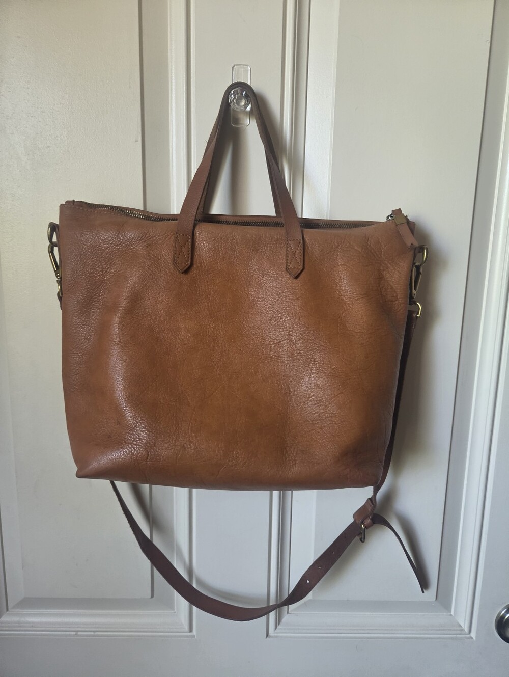 Madewell Camel LeatherTransport Tote 🤎🧡